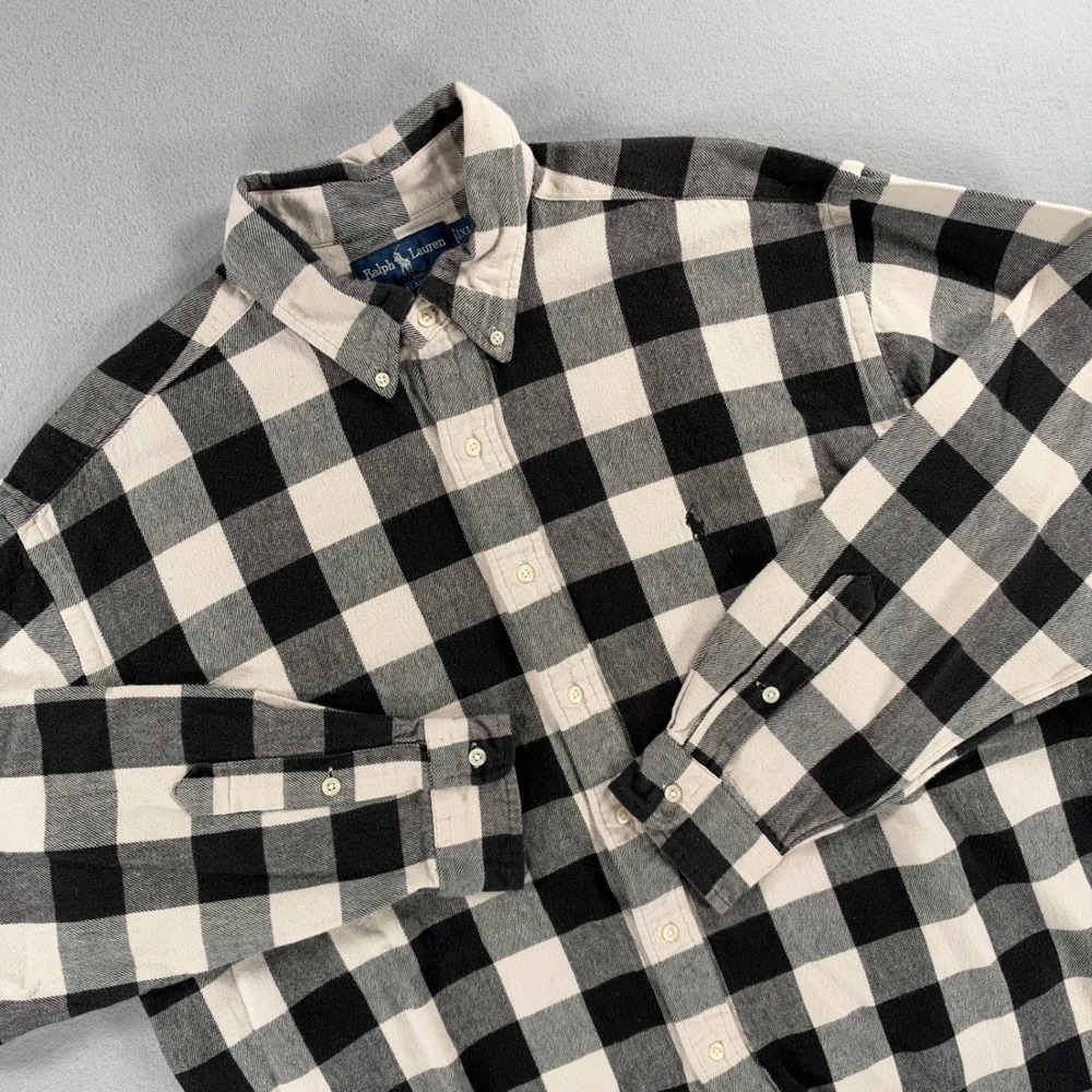 Vintage 90s Ralph Lauren Blake Heavyweight Buffalo Plaid Flannel Shirt XL